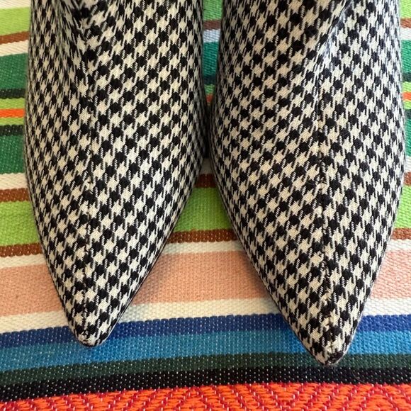 Jeffrey Campbell Siren High Heel Booties in Houndstooth Black & White size 6 - Picture 11 of 11